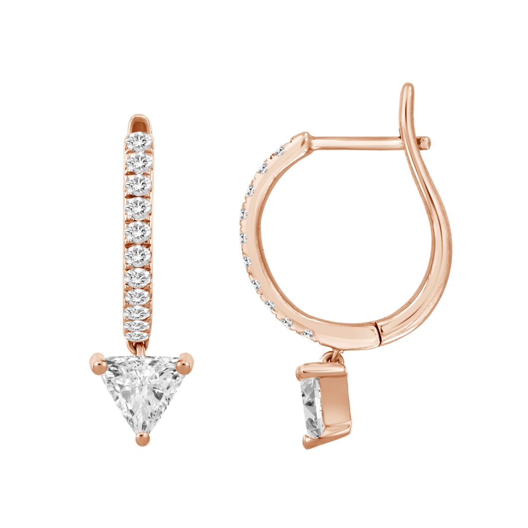 9ct Rose Gold 10mm Diamond Cut Sleeper Earrings – Merimbula Jewellers